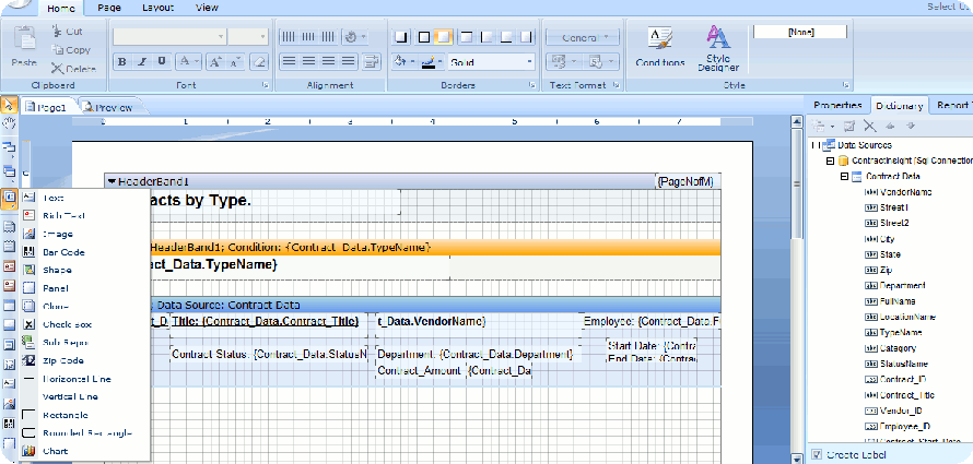 contract writing system