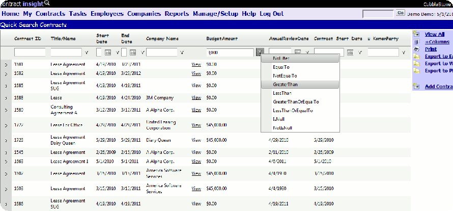 contract writing system